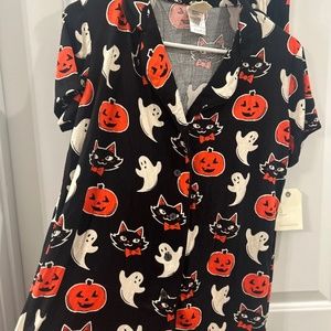 Nite Nite Munki Munki Halloween Retro Cat Pajama Set